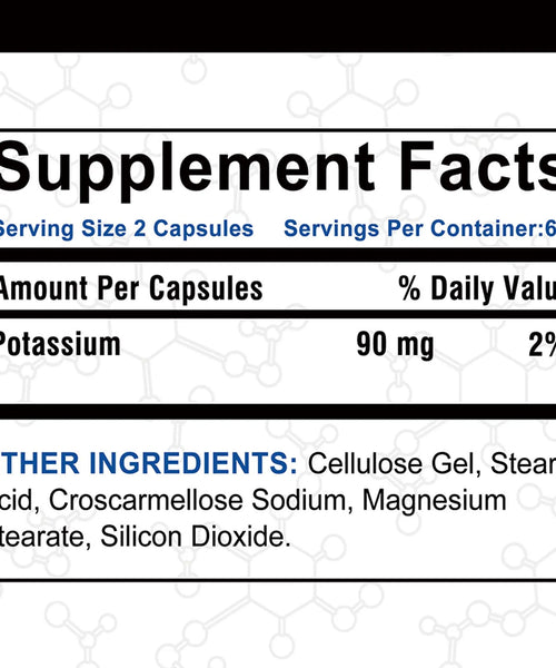 Potassium Gluconate Supplement for Heart Health