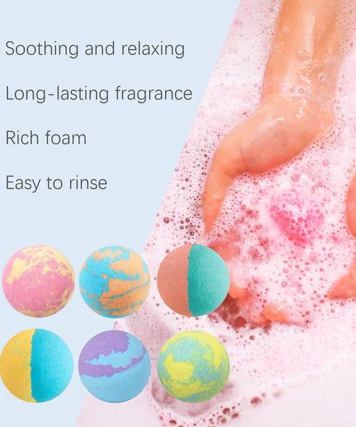 Wiieey 30g x 6 Lasting Fragrance Bath Bomb Salt