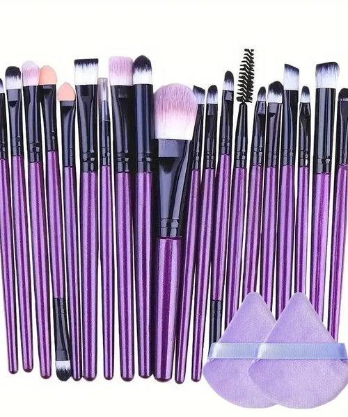 20Pcs Makeup Brush Set for Eyes, Face, & Foundation