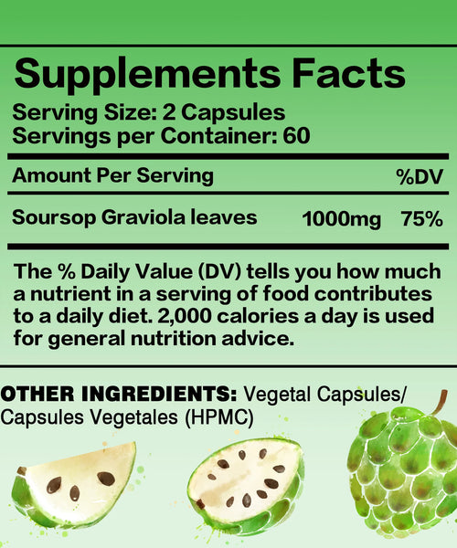Soursop Graviola Immune & Cell Support (120 Capsules)