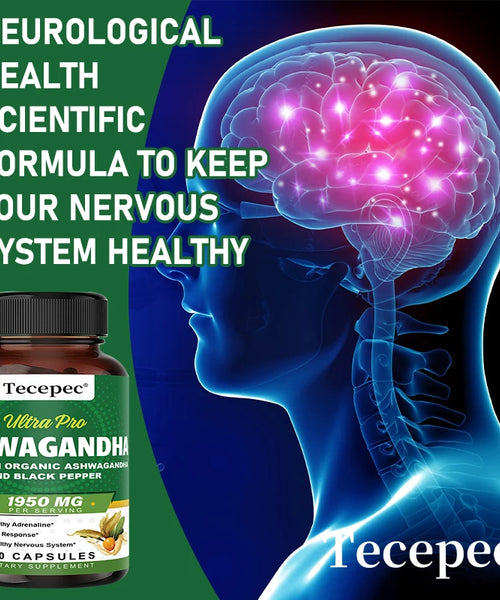 Organic Ashwagandha 1,950 mg for Relaxation & Energy