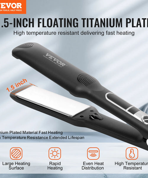 VEVOR Negative Ions Hair Straightener with LCD Display