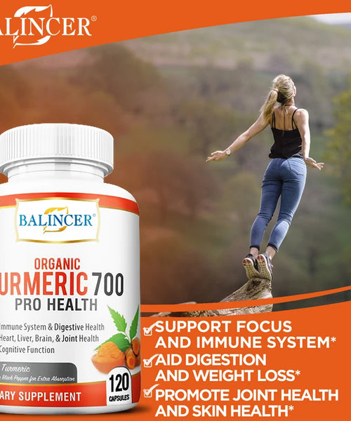 Organic Turmeric Extract 700 mg for Joint & Immune Health