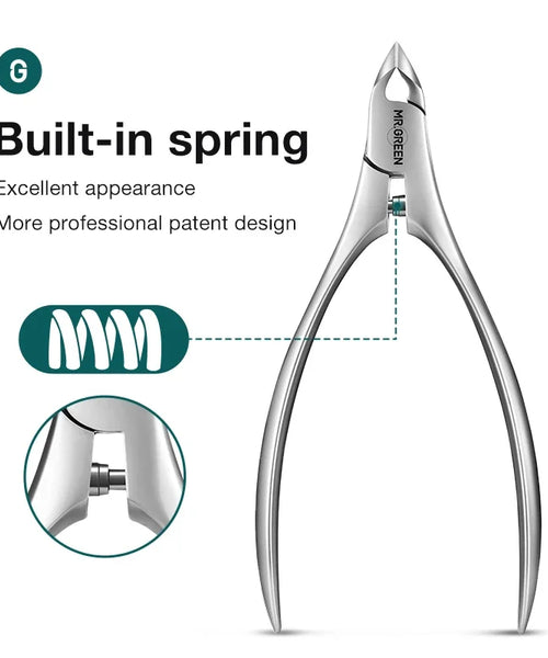 MR.GREEN Cuticle Nippers – Precision Dead Skin Trimmer with Built-In Spring