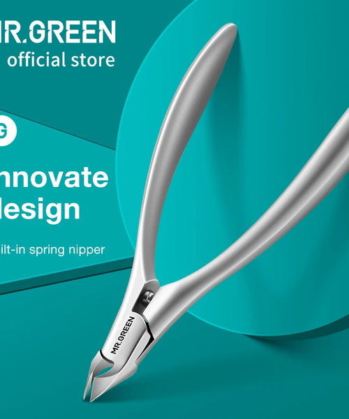 MR.GREEN Cuticle Nippers – Precision Dead Skin Trimmer with Built-In Spring