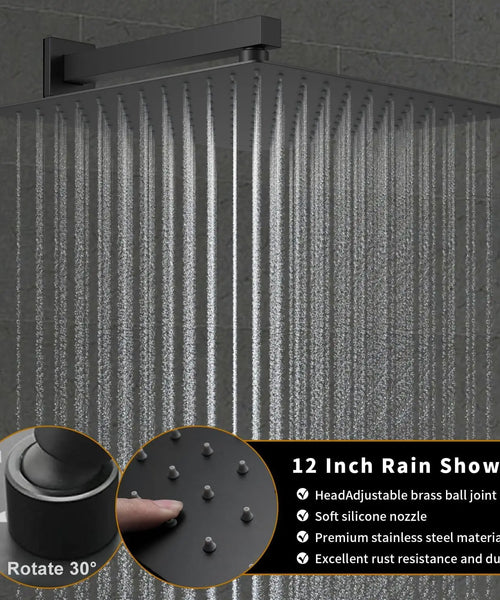 Ayivg Matte Black Shower System