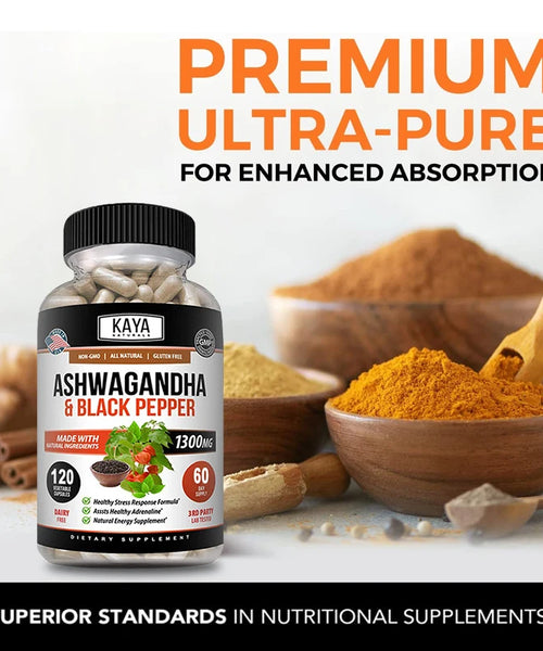 Organic Ashwagandha Root & Black Pepper Extract
