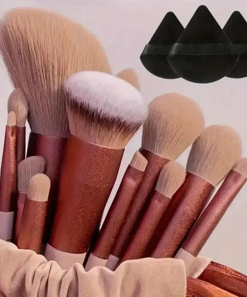 13pcs Synthetic Nylon Makeup Brush Set - Flawless Application
