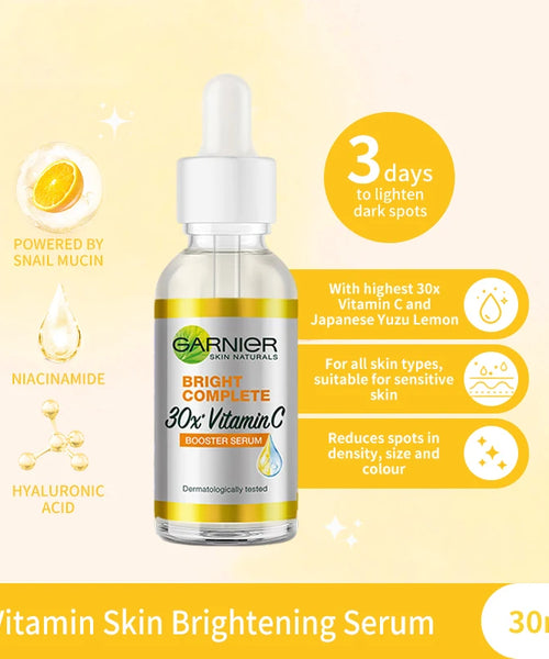 Garnier Bright Complete 30x Vitamin C Niacinamide Booster Serum 30ml