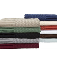 Chevron Pattern Plush Sculpted Spa Luxury Decorative, Hand and Face Towels