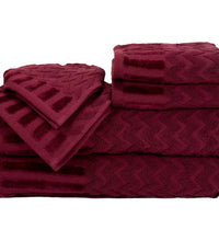 Chevron Pattern Plush Sculpted Spa Luxury Decorative, Hand and Face Towels