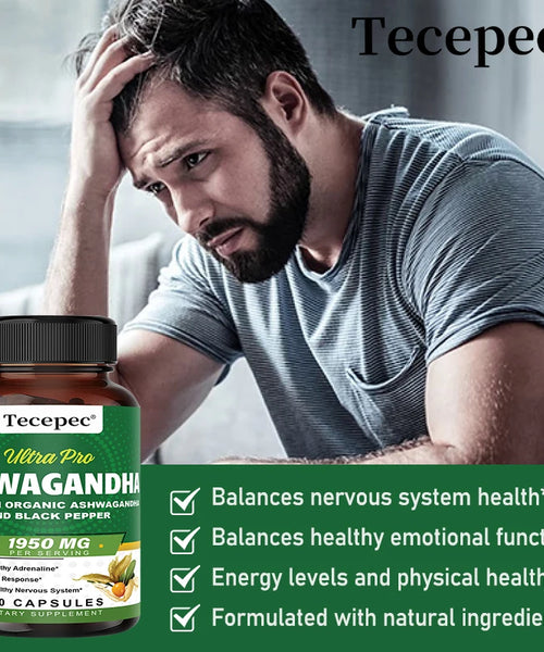 Organic Ashwagandha 1,950 mg for Relaxation & Energy