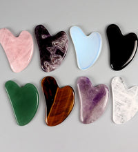 Heart-Shaped Gua Sha – Rose Quartz Facial Massage Tool